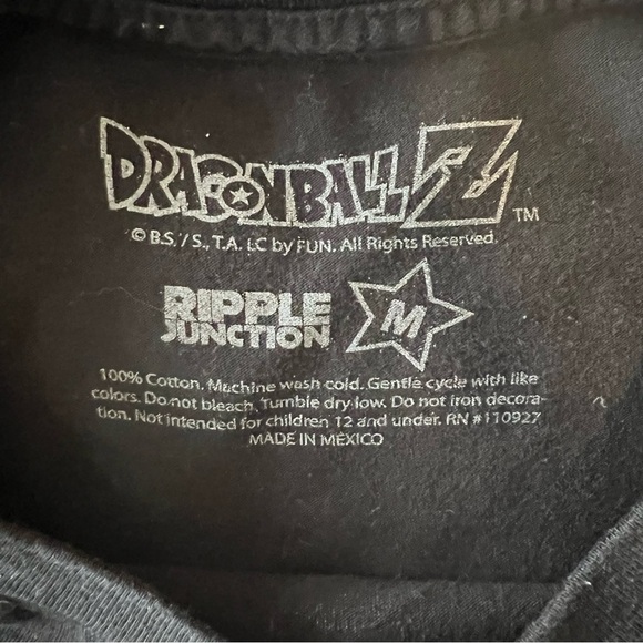 DRAGONBALL Z Black Red Graphic Long Sleeve M Shirt Anime RIPPLE JUNCTION - Picture 8 of 10